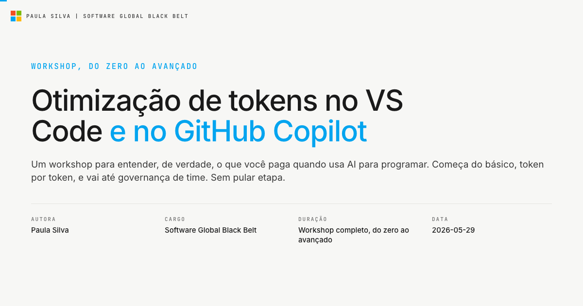 GitHub Copilot Token Optimization Workshop — deck preview