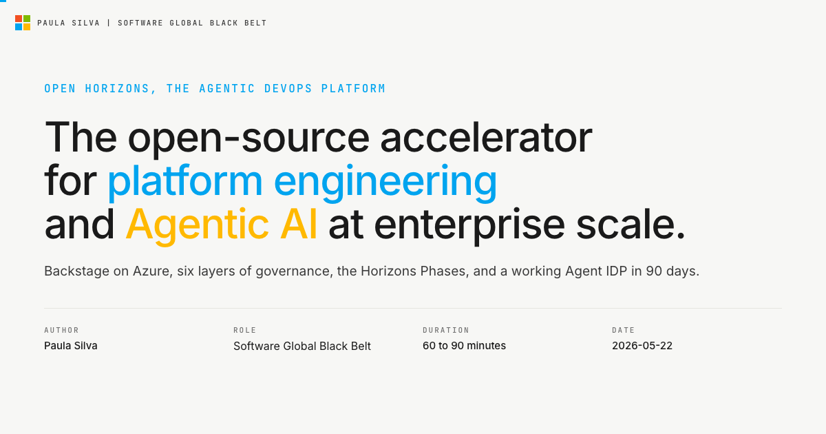Open Horizons Platform — deck preview